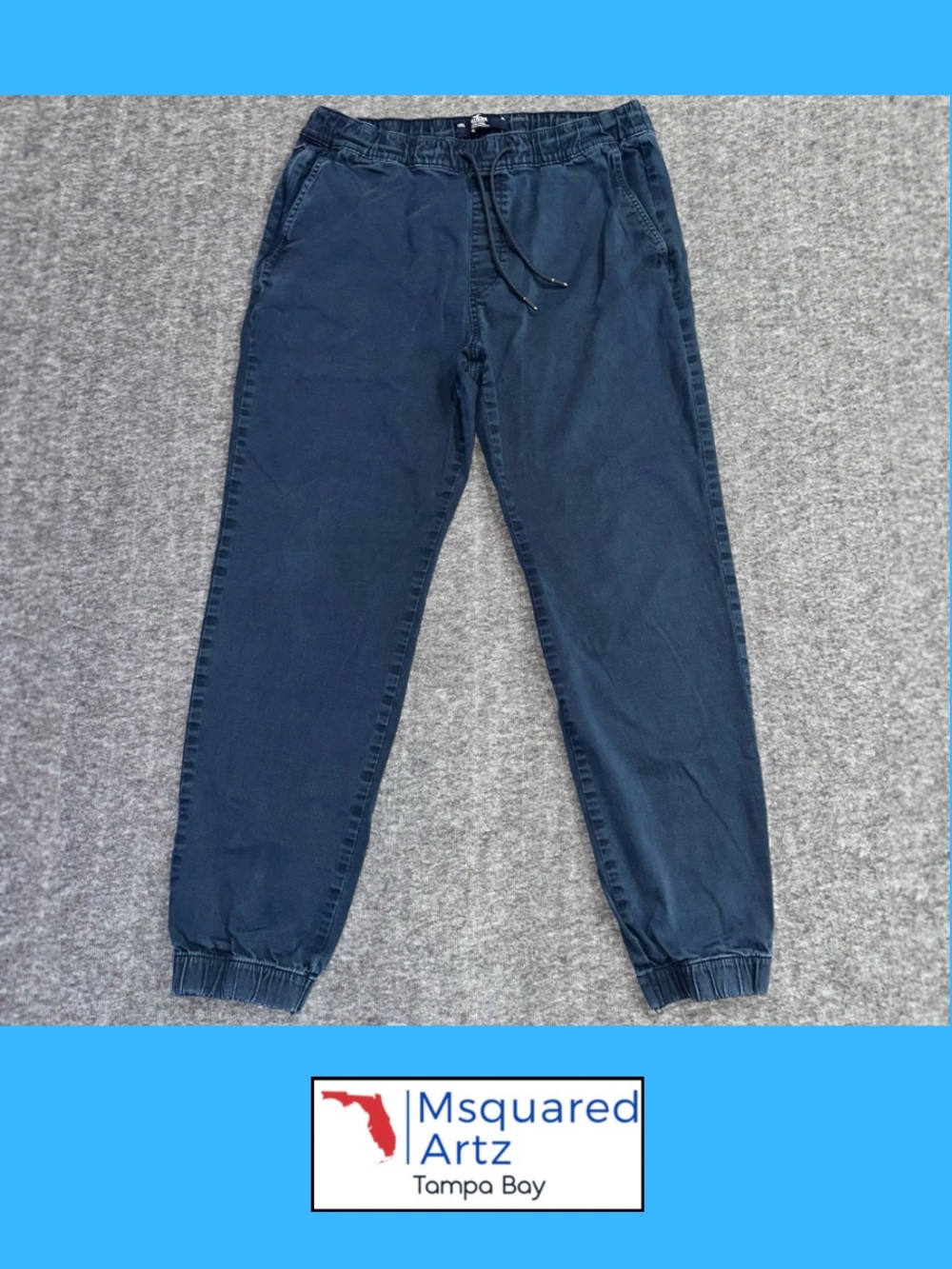Hollister Men’s XL Relaxed Jogger Navy Blue Advanced Stretch Drawstring Pants